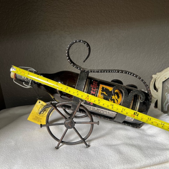 Vintage iron handmade wine bottle holder! Cannon style - Picture 3 of 12